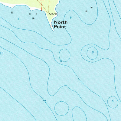 United States Geological Survey North Point, MI (1971, 24000-Scale) digital map