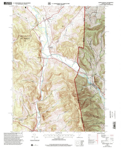 United States Geological Survey North Pownal, VT-NY (1995, 24000-Scale) digital map