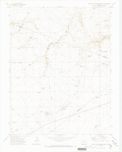 United States Geological Survey North Rattlesnake Butte, CO (1971, 24000-Scale) digital map