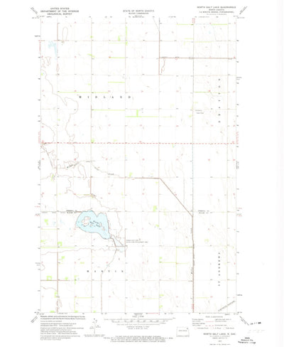 United States Geological Survey North Salt Lake, ND (1972, 24000-Scale) digital map