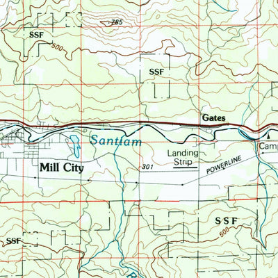 United States Geological Survey North Santiam River, OR (1983, 100000-Scale) digital map