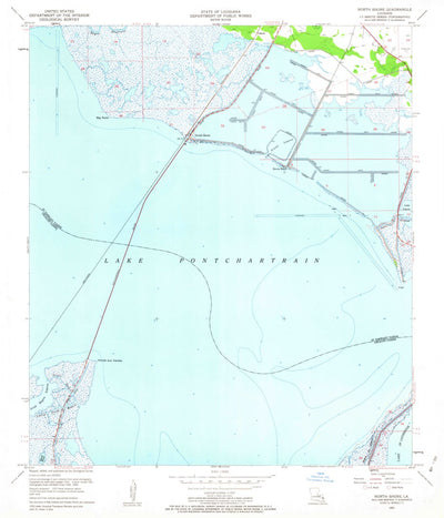 United States Geological Survey North Shore, LA (1951, 24000-Scale) digital map