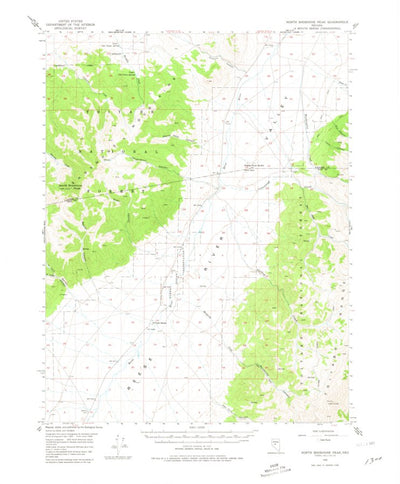 United States Geological Survey North Shoshone Peak, NV (1956, 62500-Scale) digital map