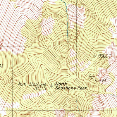 United States Geological Survey North Shoshone Peak, NV (1988, 24000-Scale) digital map