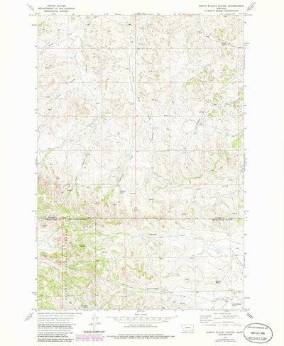 United States Geological Survey North Stacey School, MT (1973, 24000-Scale) digital map