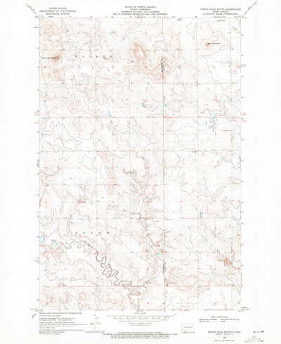 United States Geological Survey North Star Butte, ND (1969, 24000-Scale) digital map