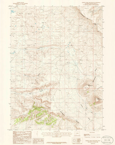 United States Geological Survey North Table Mountain, WY (1986, 24000-Scale) digital map