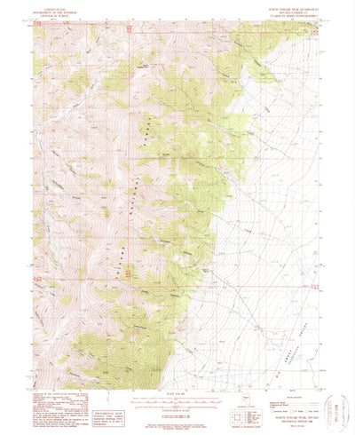 United States Geological Survey North Toiyabe Peak, NV (1988, 24000-Scale) digital map