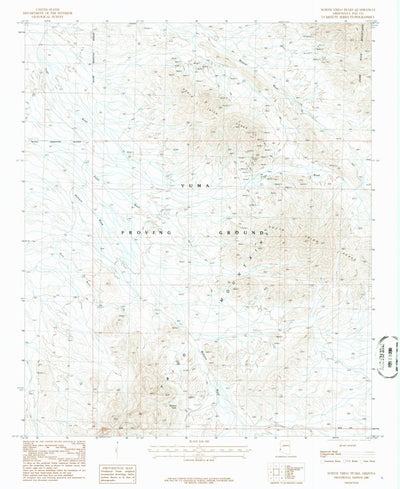 United States Geological Survey North Trigo Peaks, AZ (1986, 24000-Scale) digital map