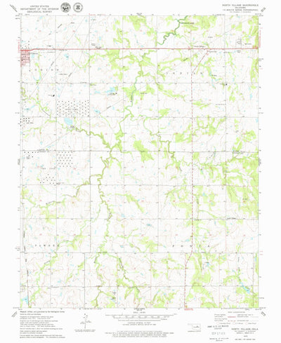 United States Geological Survey North Village, OK (1975, 24000-Scale) digital map