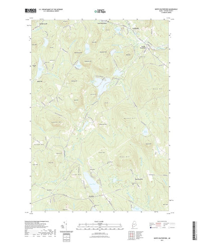 United States Geological Survey North Waterford, ME (2021, 24000-Scale) digital map
