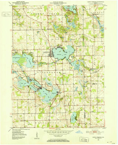 United States Geological Survey North Webster, IN (1950, 24000-Scale) digital map