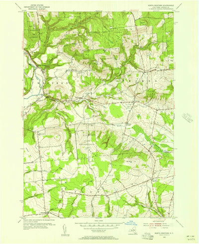 United States Geological Survey North Western, NY (1955, 24000-Scale) digital map