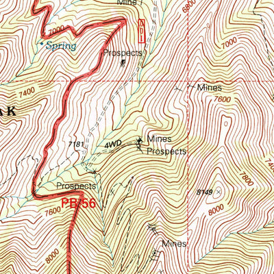 United States Geological Survey North Willow Canyon, UT (1998, 24000-Scale) digital map