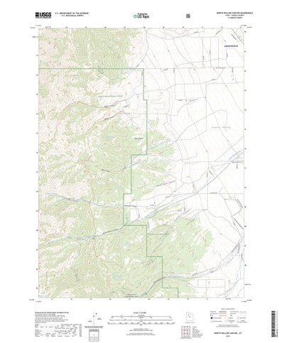 United States Geological Survey North Willow Canyon, UT (2023, 24000-Scale) digital map