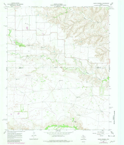 United States Geological Survey North Windmill, TX (1967, 24000-Scale) digital map