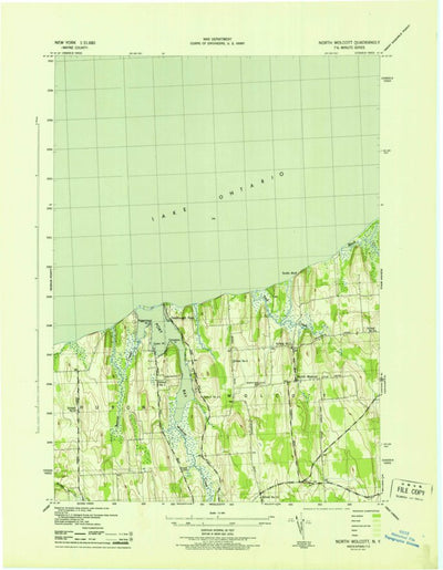 United States Geological Survey North Wolcott, NY (1943, 31680-Scale) digital map