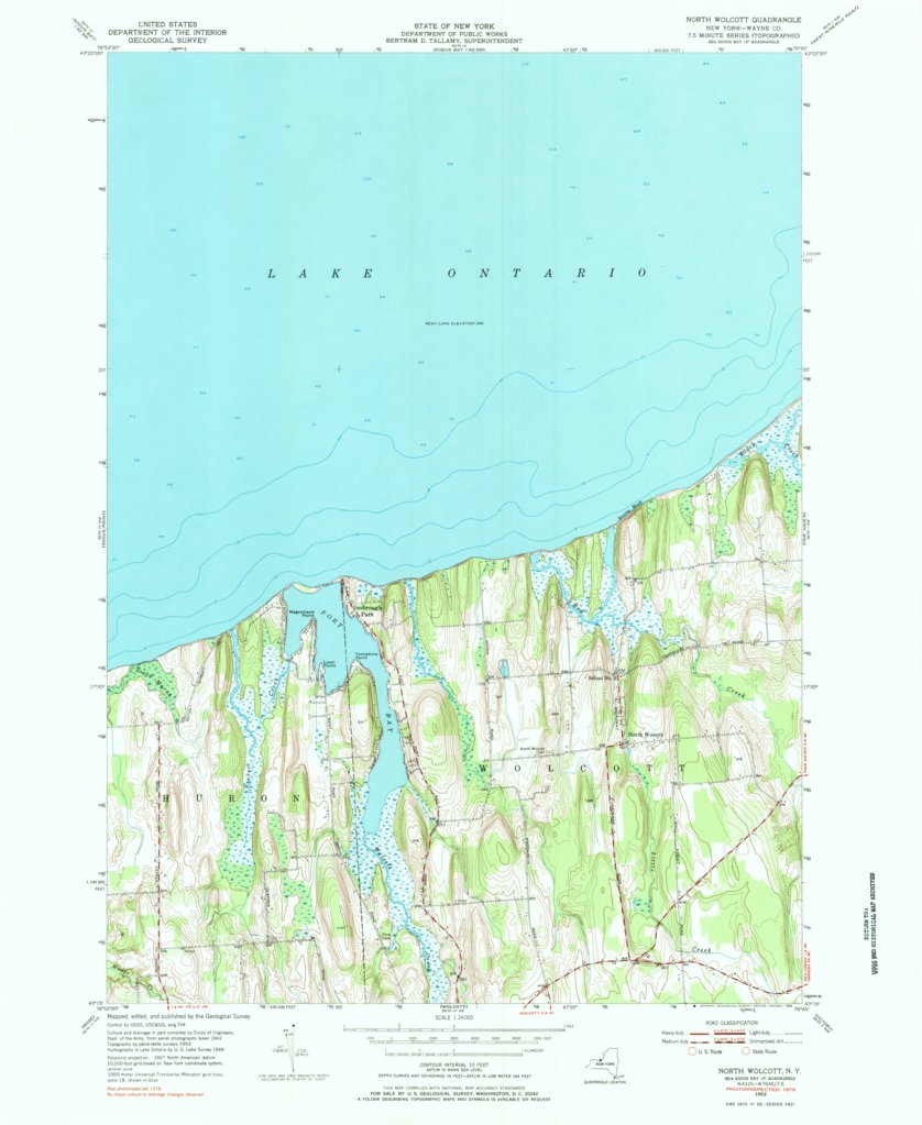 North Wolcott, NY (1953, 24000Scale) Map by United States Geological