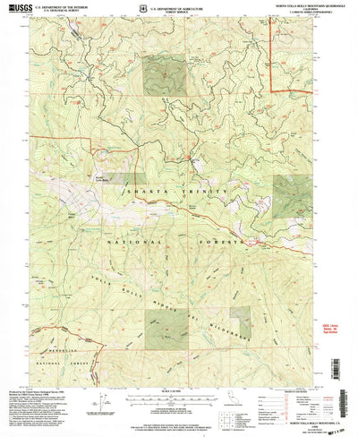 United States Geological Survey North Yolla Bolly Mountains, CA (1998, 24000-Scale) digital map