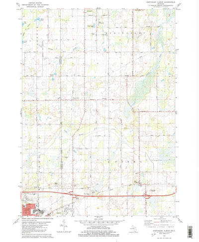 United States Geological Survey Northeast Albion, MI (1981, 24000-Scale) digital map