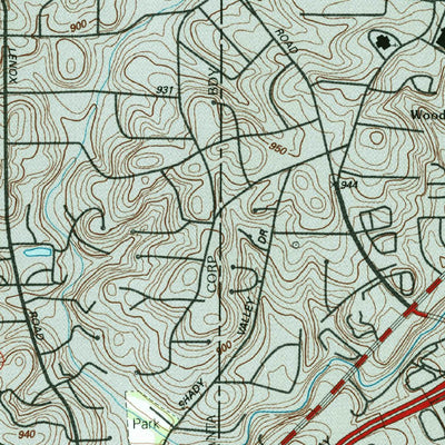 United States Geological Survey Northeast Atlanta, GA (1993, 24000-Scale) digital map