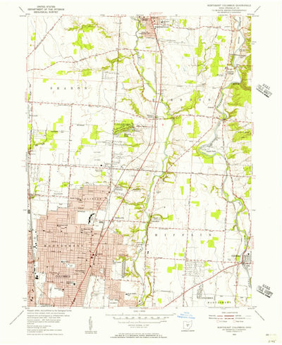 United States Geological Survey Northeast Columbus, OH (1954, 24000-Scale) digital map