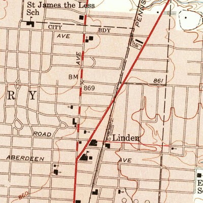 United States Geological Survey Northeast Columbus, OH (1954, 24000-Scale) digital map