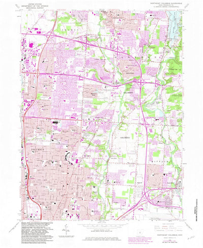 United States Geological Survey Northeast Columbus, OH (1964, 24000-Scale) digital map
