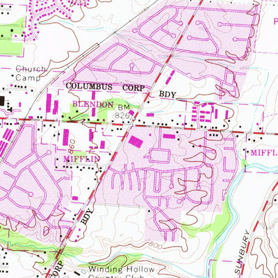 United States Geological Survey Northeast Columbus, OH (1964, 24000-Scale) digital map