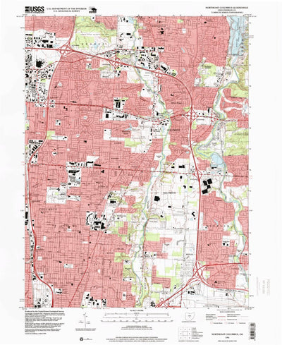 United States Geological Survey Northeast Columbus, OH (1995, 24000-Scale) digital map