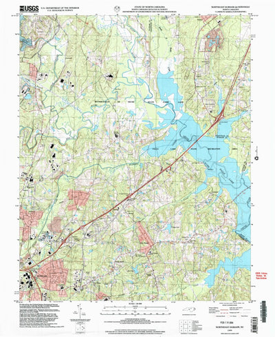United States Geological Survey Northeast Durham, NC (1999, 24000-Scale) digital map