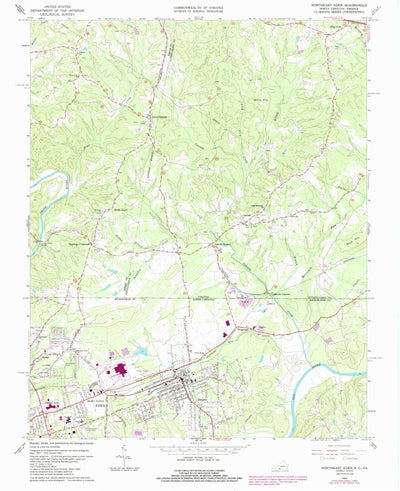 United States Geological Survey Northeast Eden, NC-VA (1965, 24000-Scale) digital map