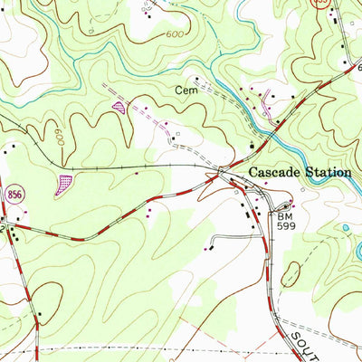 United States Geological Survey Northeast Eden, NC-VA (1965, 24000-Scale) digital map