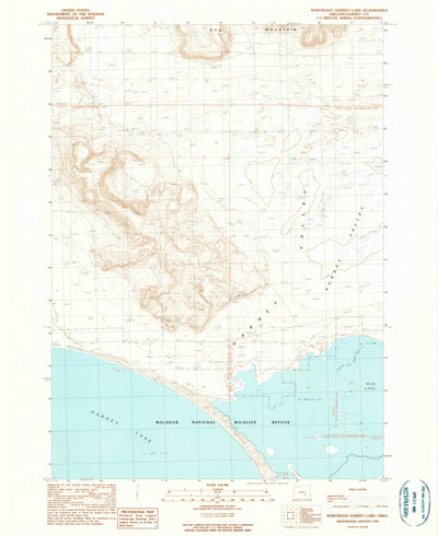 United States Geological Survey Northeast Harney Lake, OR (1990, 24000-Scale) digital map