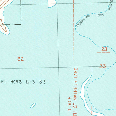 United States Geological Survey Northeast Harney Lake, OR (1990, 24000-Scale) digital map