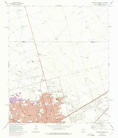 United States Geological Survey Northeast Midland, TX (1965, 24000-Scale) digital map