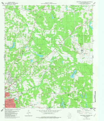 United States Geological Survey Northeast Palestine, TX (1982, 24000-Scale) digital map