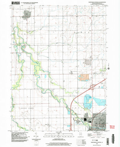 United States Geological Survey Northeast Pontiac, IL (1998, 24000-Scale) digital map