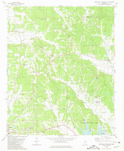 United States Geological Survey Northeast Pontotoc, MS (1980, 24000-Scale) digital map