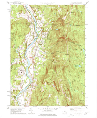 United States Geological Survey Northfield, MA-NH-VT (1977, 24000-Scale) digital map