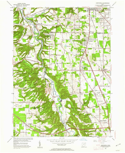United States Geological Survey Northfield, OH (1953, 24000-Scale) digital map