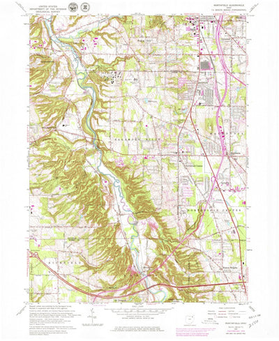United States Geological Survey Northfield, OH (1963, 24000-Scale) digital map