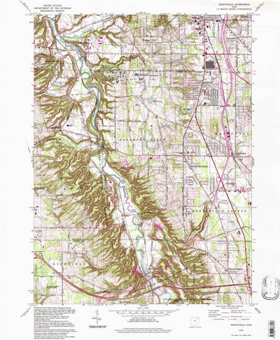 United States Geological Survey Northfield, OH (1994, 24000-Scale) digital map