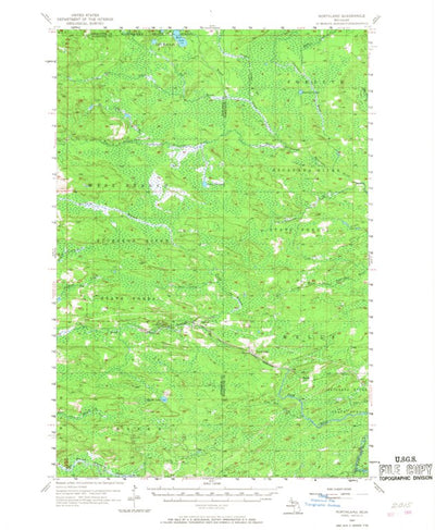 United States Geological Survey Northland, MI (1957, 62500-Scale) digital map