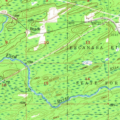 United States Geological Survey Northland, MI (1957, 62500-Scale) digital map