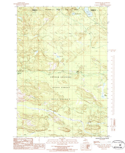 United States Geological Survey Northland NW, MI (1986, 24000-Scale) digital map