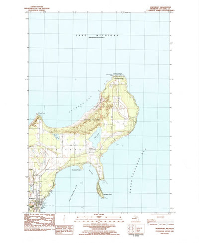 United States Geological Survey Northport, MI (1983, 25000-Scale) digital map