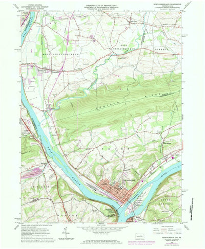 United States Geological Survey Northumberland, PA (1965, 24000-Scale) digital map