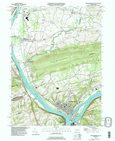 United States Geological Survey Northumberland, PA (1994, 24000-Scale) digital map