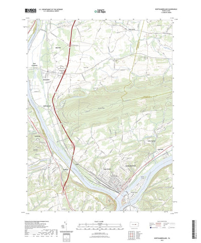 United States Geological Survey Northumberland, PA (2023, 24000-Scale) digital map